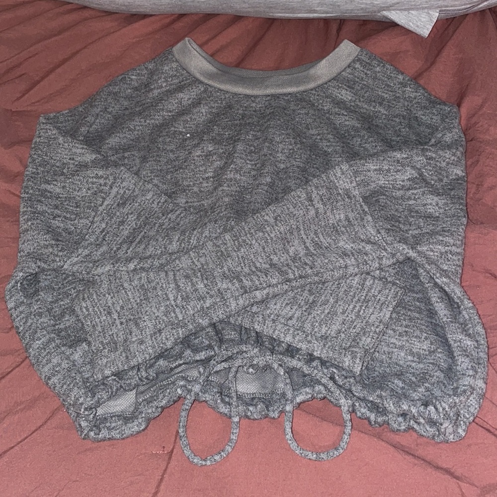 Grey crop top sweatshirt